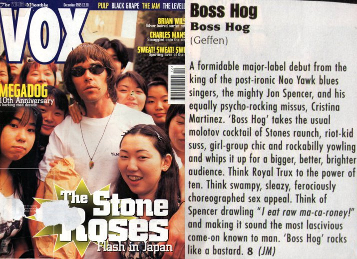 Boss Hog - Vox: Boss Hog [Review] (PRESS, UK)