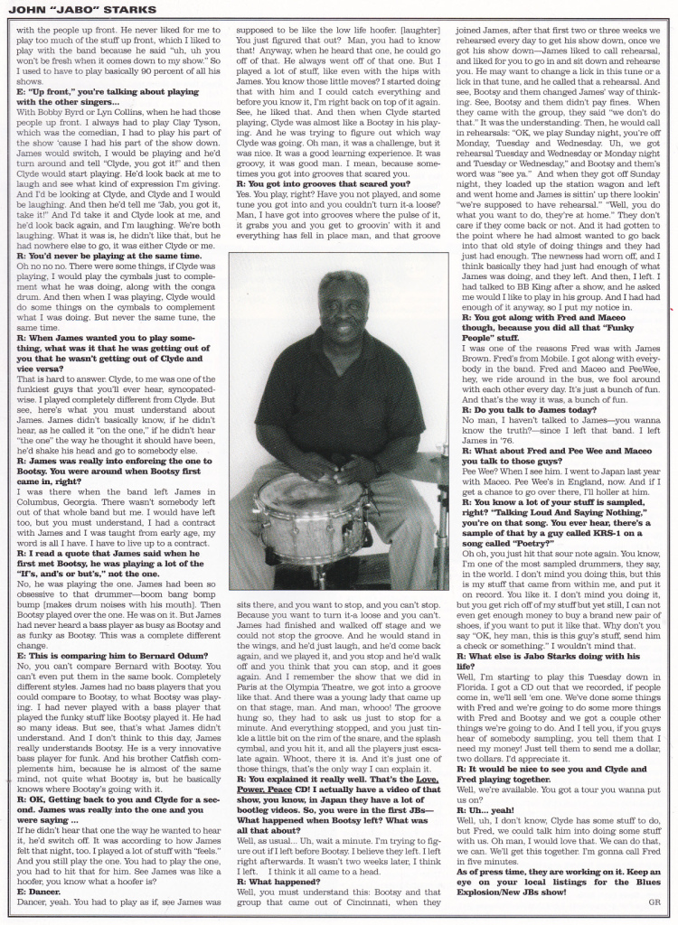 Russell Simins - Grand Royal: Issue Six [Russell Simins Interviews / N.B.A. feature] (PRESS, US) - John Jabo Starks - Page Three