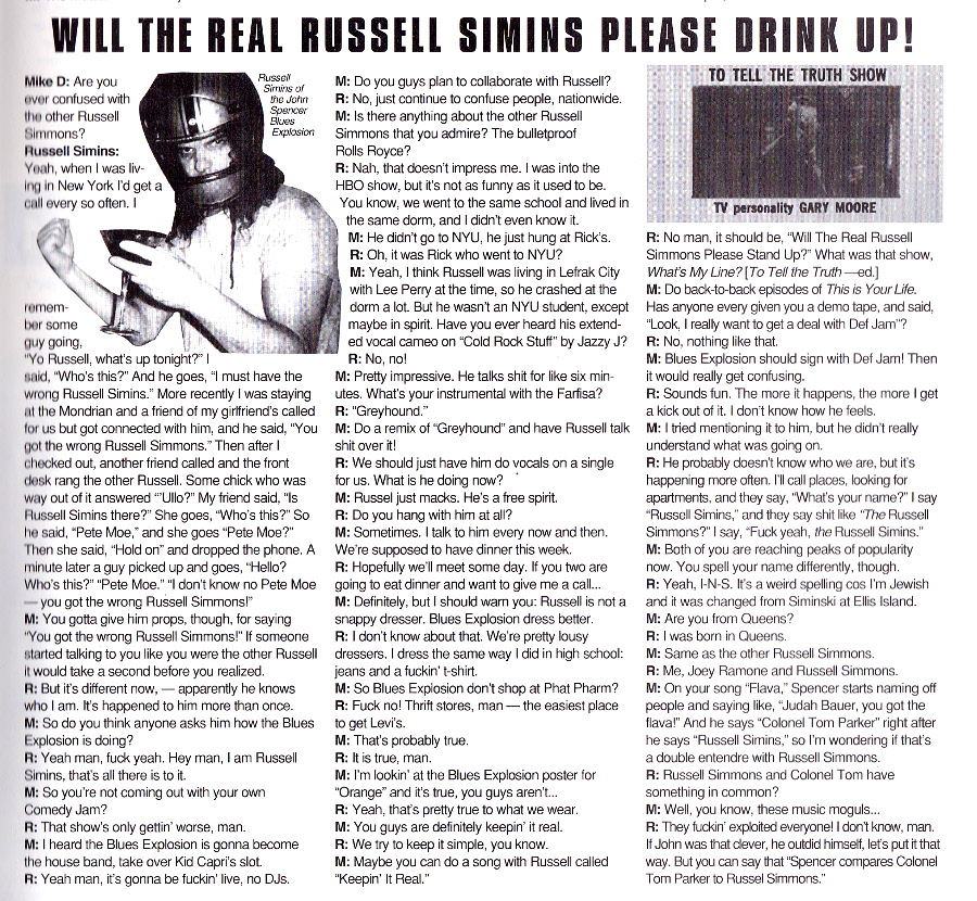 Russell Simins - Grand Royal: Issue Two [Russell Simins article] (PRESS, US) - Feature