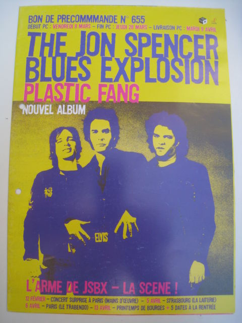 The Jon Spencer Blues Explosion - Plastic Fang / Tour (POSTER, FRANCE)
