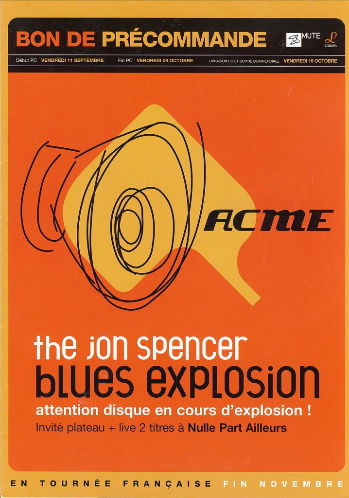 The Jon Spencer Blues Explosion - Acme (POSTER, FRANCE)