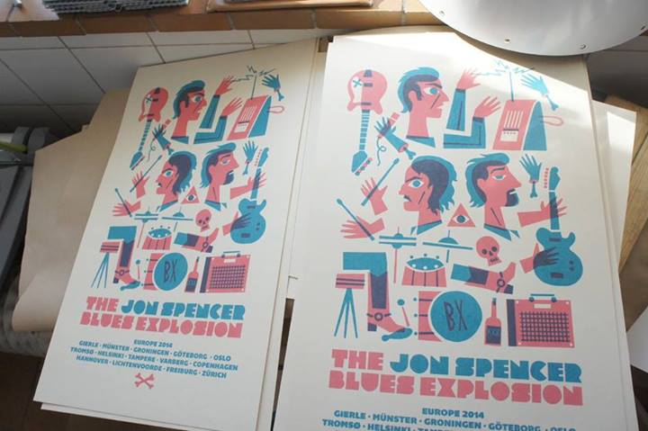 The Jon Spencer Blues Explosion - European Tour Poster (JULY 2014)