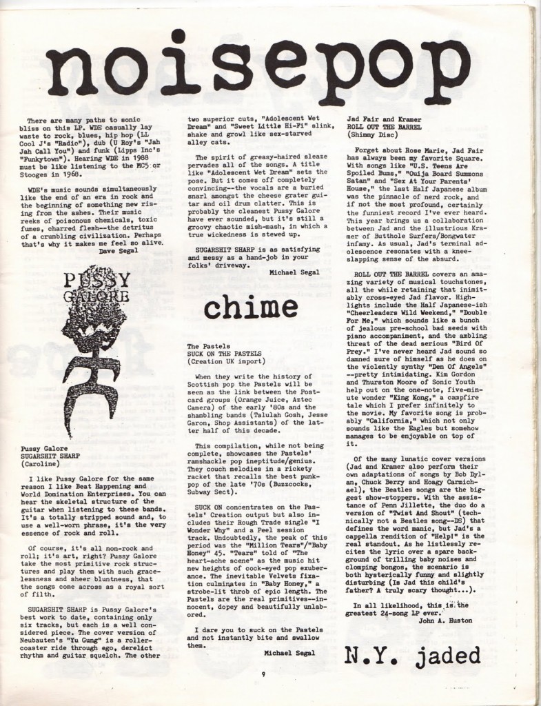 Pussy Galore - You Can't Hide Your Love Forever: Sugarshit Sharp / Chart (PRESS, US) - Review