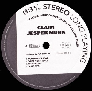 Jesper Munk – Claim (2xLP, GERMANY) - Label - Side A