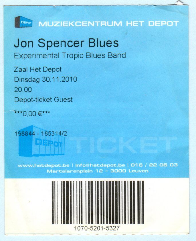 The Jon Spencer Blues Explosion - Het Depot, Leuven, Belgium (30 November 2010)