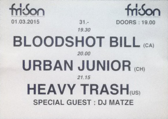 Heavy Trash – Fri-Son, Fribourg, Switzerland (1 March 2015)