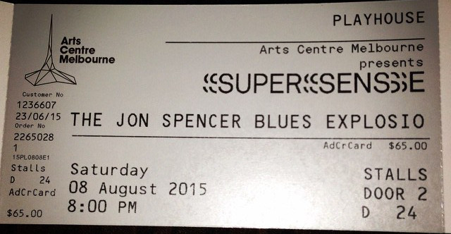 The Jon Spencer Blues Explosion – Supersense Festival, Melbourne, Australia (8 August 2015)