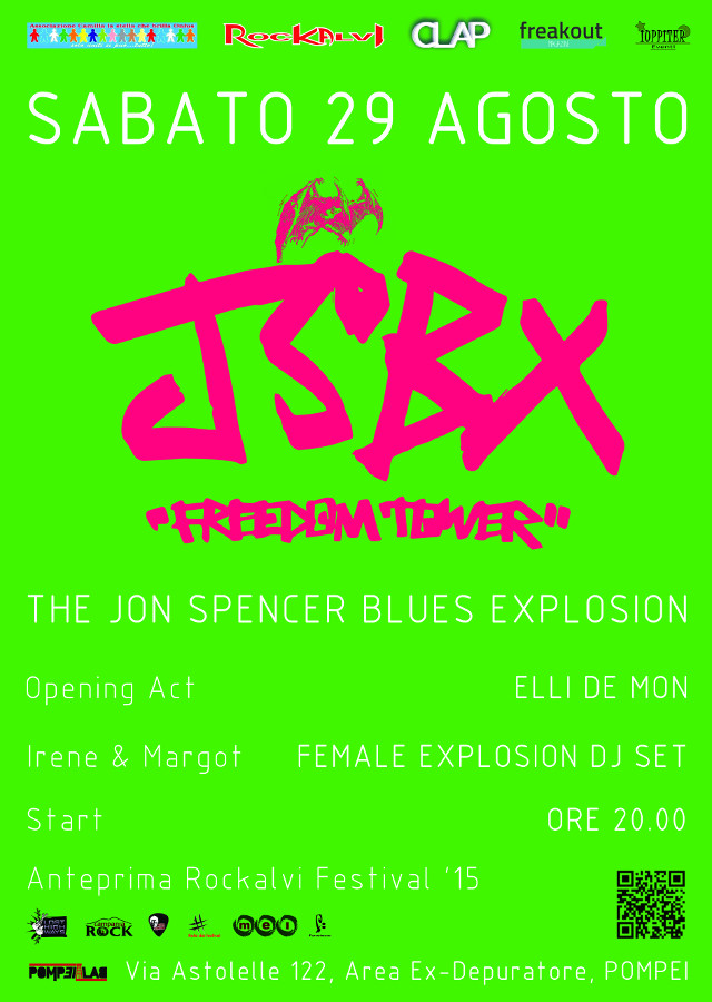 The Jon Spencer Blues Explosion - Pompei Lab (Open Air) / Anteprima Rockalvi Festival, Pompei, Napoli, Italy (29 August 2015)