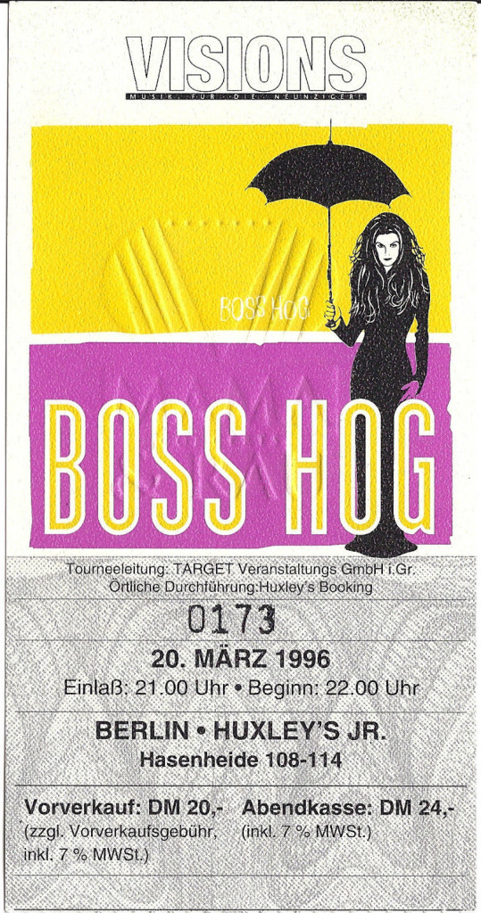 Boss Hog - Huxley's Jr.,  Berlin, Germany (20 March 1996)