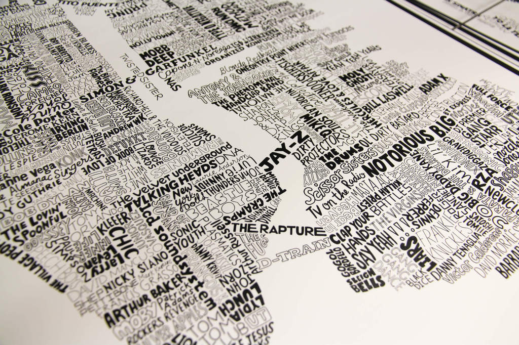 V/A feat. The Jon Spencer Blues Explosion – New York Music Map (POSTER, US)