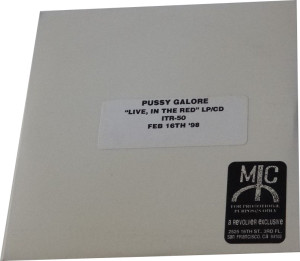 Pussy Galore - Live: In The Red [Promo] [Plain Sleeve] (CD, US) - Cover