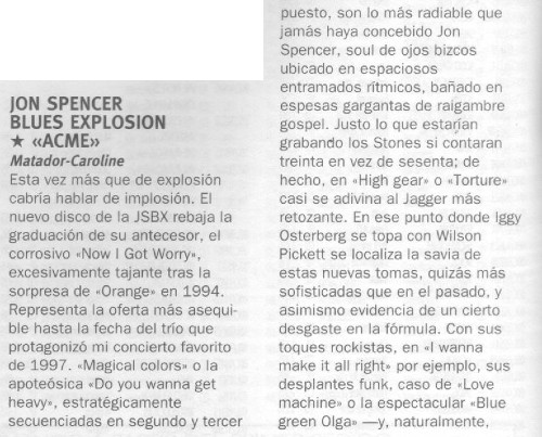 V/A feat. The Jon Spencer Blues Explosion - Ruta 66: Acme [Review] (PRESS, SPAIN)