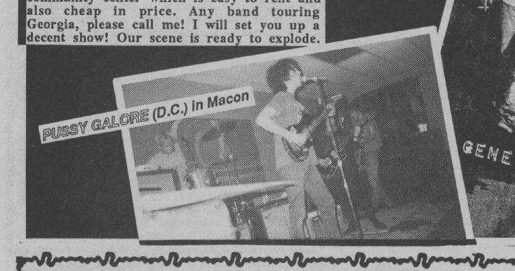 Pussy Galore - Porter Ellis Community Center, Macon, Georgia, US (9 January 1986) + Photo