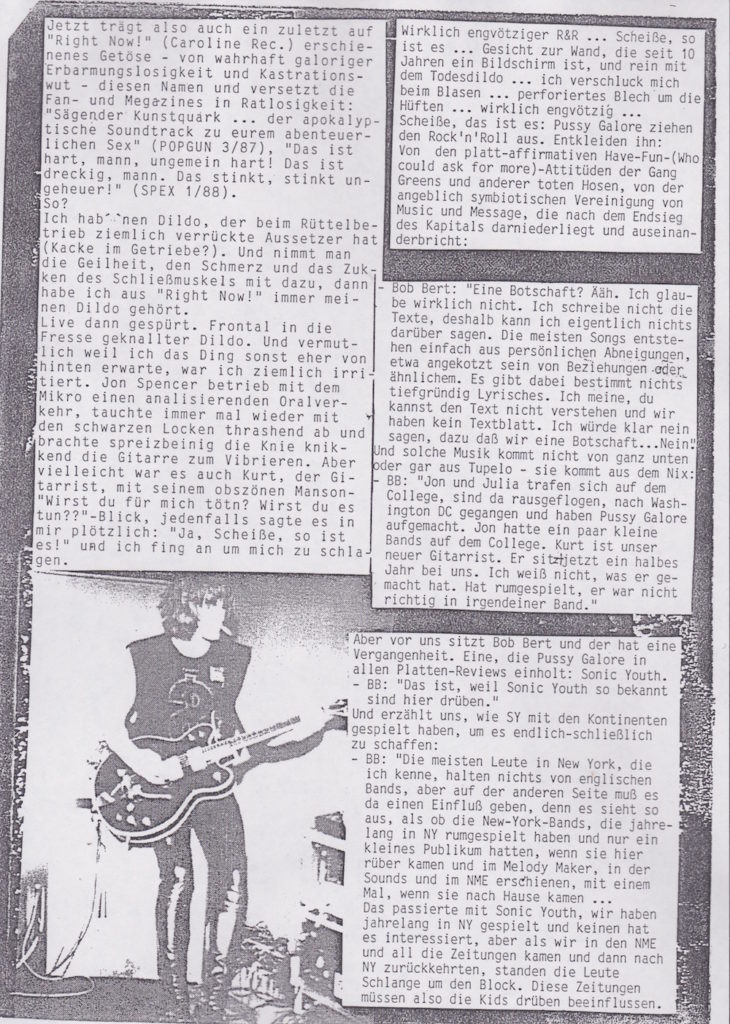 Pussy Galore - Pop Gun: Bob Bert Interview (PRESS, GERMANY) - Page 2