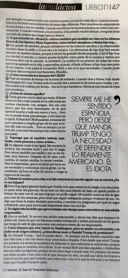 Boss Hog - Urban: Cristina Martinez Interview (PRESS, SPAIN) - Part Two