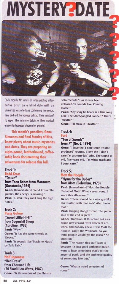 Gene Simmons / Paul Stanley - Alternative Press: Mystery Date (PRESS, US)