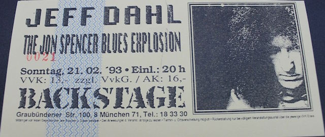 The Jon Spencer Blues Explosion - Backstage, Munchen 71, Germany (21 February 1993)