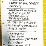 Jon Spencer & The HITmakers – Sam Coomes: Set Lists (November 2019)
