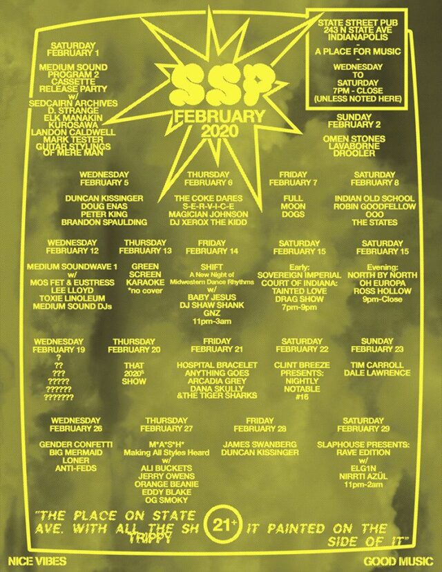 S-E-R-V-I-C-E - State Street Pub, Indianapolis, IN, US (6 February 2020)