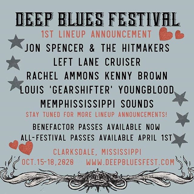 Jon Spencer & The HITmakers - Deep Blues Festival, Clarksdale, Mississippi, US (15 - 18 October 2020)