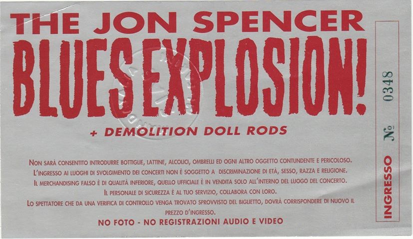 The Jon Spencer Blues Explosion - Rainbow Club, Milano, Italy (22 April 1997)