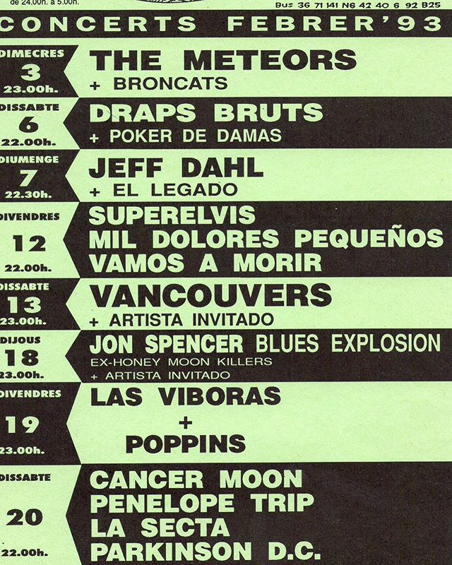 The Jon Spencer Blues Explosion - Garatge Club, Barcelona, Spain (18 February 1993)