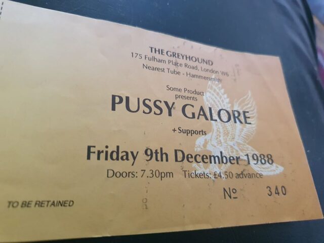 Pussy Galore - Greyhound, Fulham, London, UK (9 December 1988)