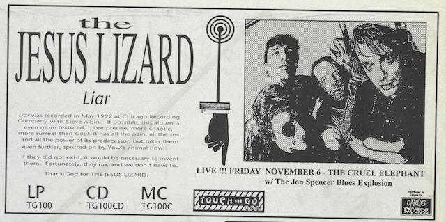 The Jon Spencer Blues Explosion - Cruel Elephant, Vancouver, Canada (6 November 1992)