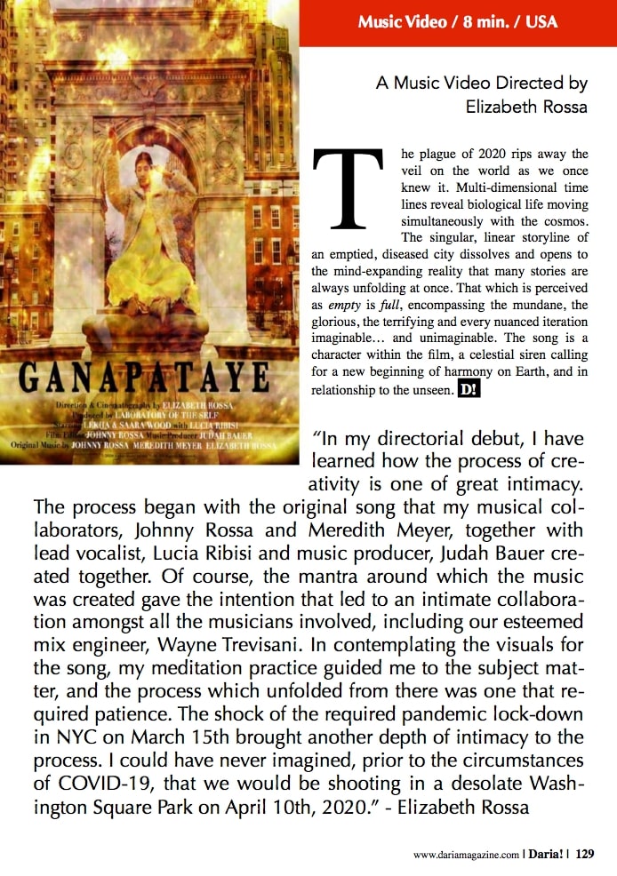 Laboratory of The Self - Daria!: GANAPATAYE (PRESS, US)