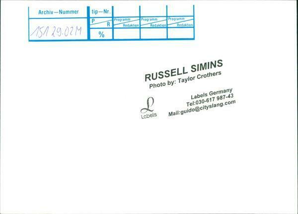 Russell Simins - Promotional Photo (PHOTO, EUROPE)