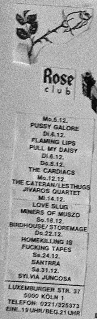 Pussy Galore - Rose Club, Köln, Germany (5 December 1988)