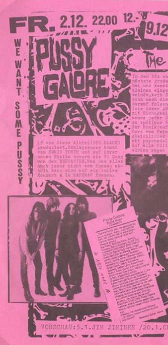 Pussy Galore – The Circus, Gammelsdorf, West Germany (2 December 1988)