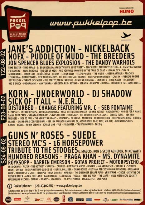 The Jon Spencer Blues Explosion -Pukkelpop, Hasselt, Belgium (22 August 2002)