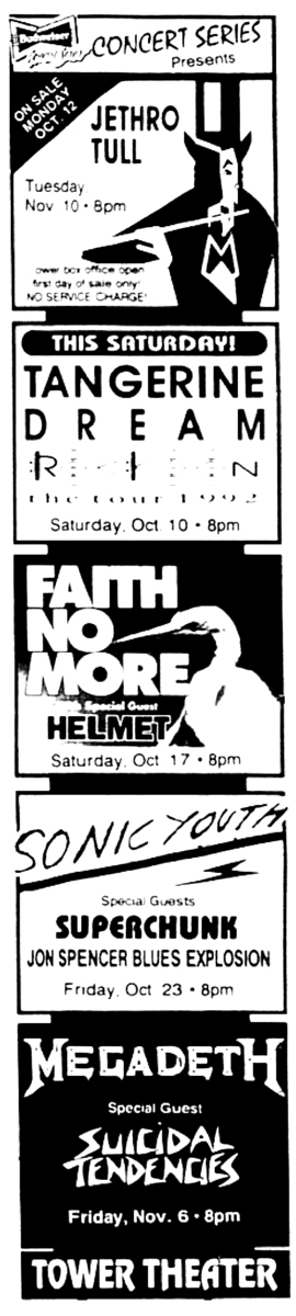 The Jon Spencer Blues Explosion - Tower Theatre, Upper Darby, PA, US (23 October 1992)