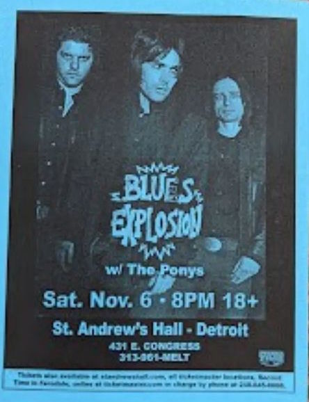 Blues Explosion - St. Andrews Hall, Detroit, MI, US (6 November 2004)