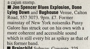 The Jon Spencer Blues Explosion - The Venue, Edinburgh, UK (14 February 1994)