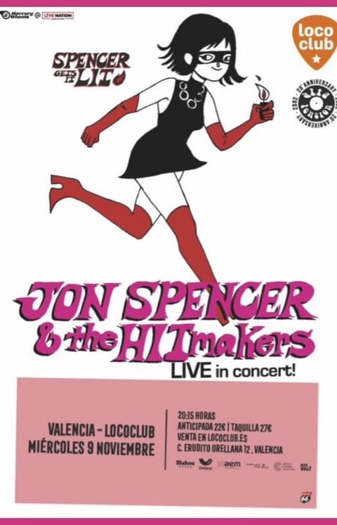 Jon Spencer & the HITmakers - Loco Club, Valencia, Spain (9 November 2022)