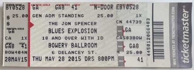 The Jon Spencer Blues Explosion – Bowery Ballroom, New York City, NY, US (28 May 2015)
