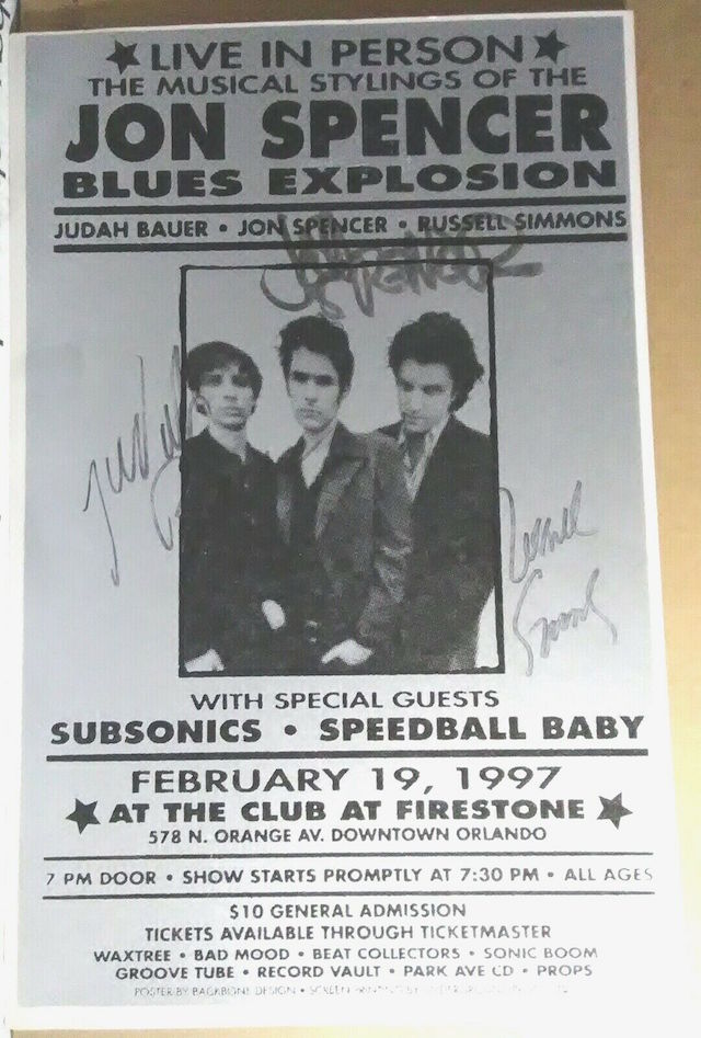 The Jon Spencer Blues Explosion - The Club at Firestone, Orlando, FL, US (19 February 1997)