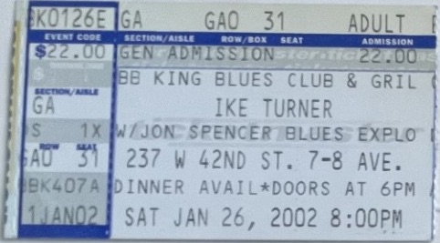 The Jon Spencer Blues Explosion – B.B. King Blues Club & Grill, New York City, NY, US (26 January 2002)