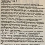 Melody Maker: This Friday Night Only [Review] (PRESS, UK)