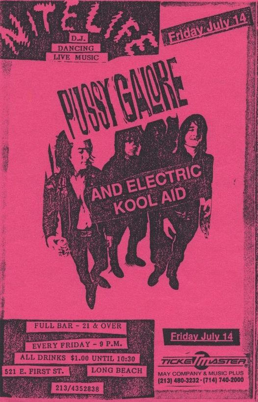 Pussy Galore - Fenders Ballroom, Long Beach, CA, US (14 July 1989)