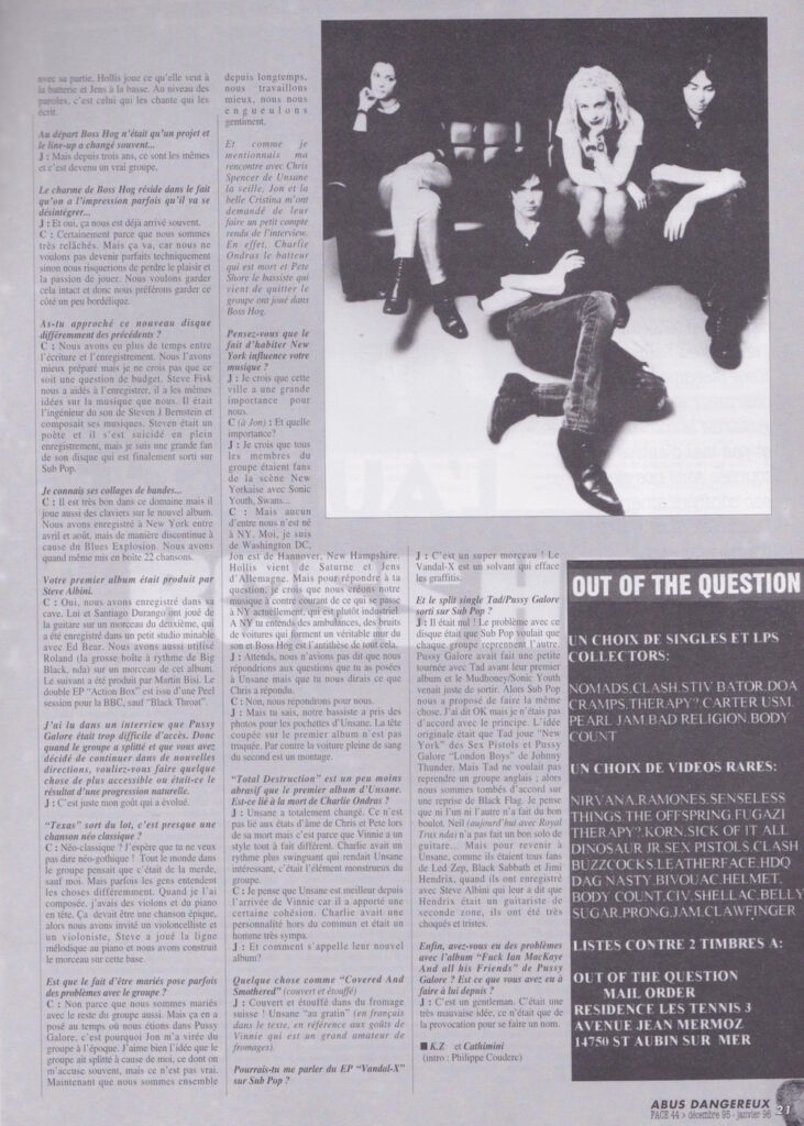 Boss Hog - Abus Dangereux: Sherif, Fais-Moi Peur! (PRESS, FRANCE) - Page 2