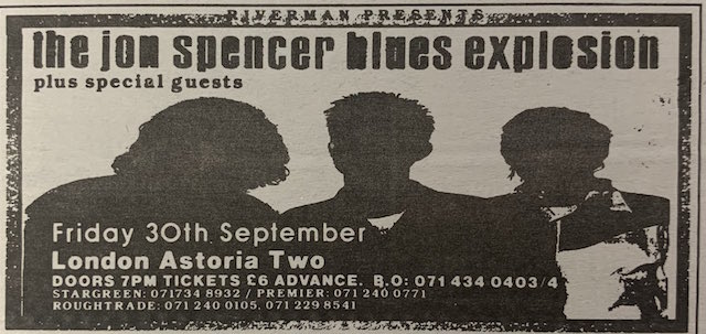 The Jon Spencer Blues Explosion - London Astoria 2, London, UK (30 September 1994)