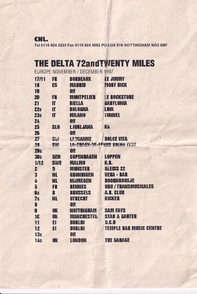 Twenty Miles - November / December Tour Dates (POSTER, US)
