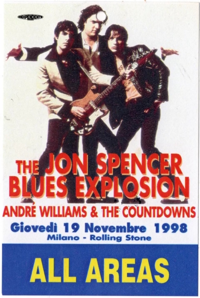 The Jon Spencer Blues Explosion - Rolling Stone, Milano, Italy (19 November 1998)