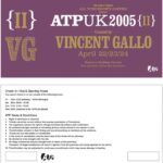 ATP curated by Vincent Gallo at Pontins, Camber Sands, UK (22 April 2005)