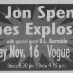 The Jon Spencer Blues Explosion - Vogue Theatre, Vancouver, BC, Canada (16 November 1996)