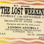 The Lost Weekend / London Astoria 2, London, UK (11 September 1993)