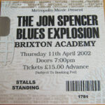 Brixton Academy (TICKET, UK) 2002.04.11